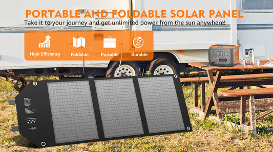 60W Energieffektive foldbare solpaneler - Ideel til Powerbank eller direkte til elektroniske apparater.